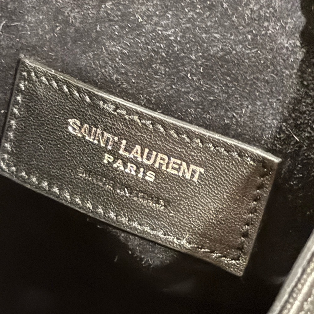 NWOT YSL RARE Lambskin Appliqué Baby Emmanuelle Bucket Bag; - Picture 7 of 11